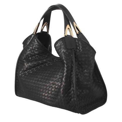 Large Handcrafted Women's Bag in Woven Leather