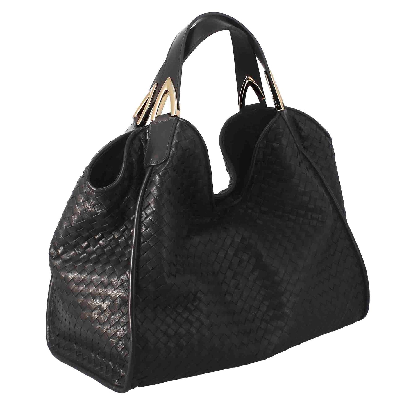 Large Handcrafted Women's Bag in Woven Leather