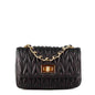 Spiga Quilted Leather Women's Handbag with Jeweled Shoulder Strap