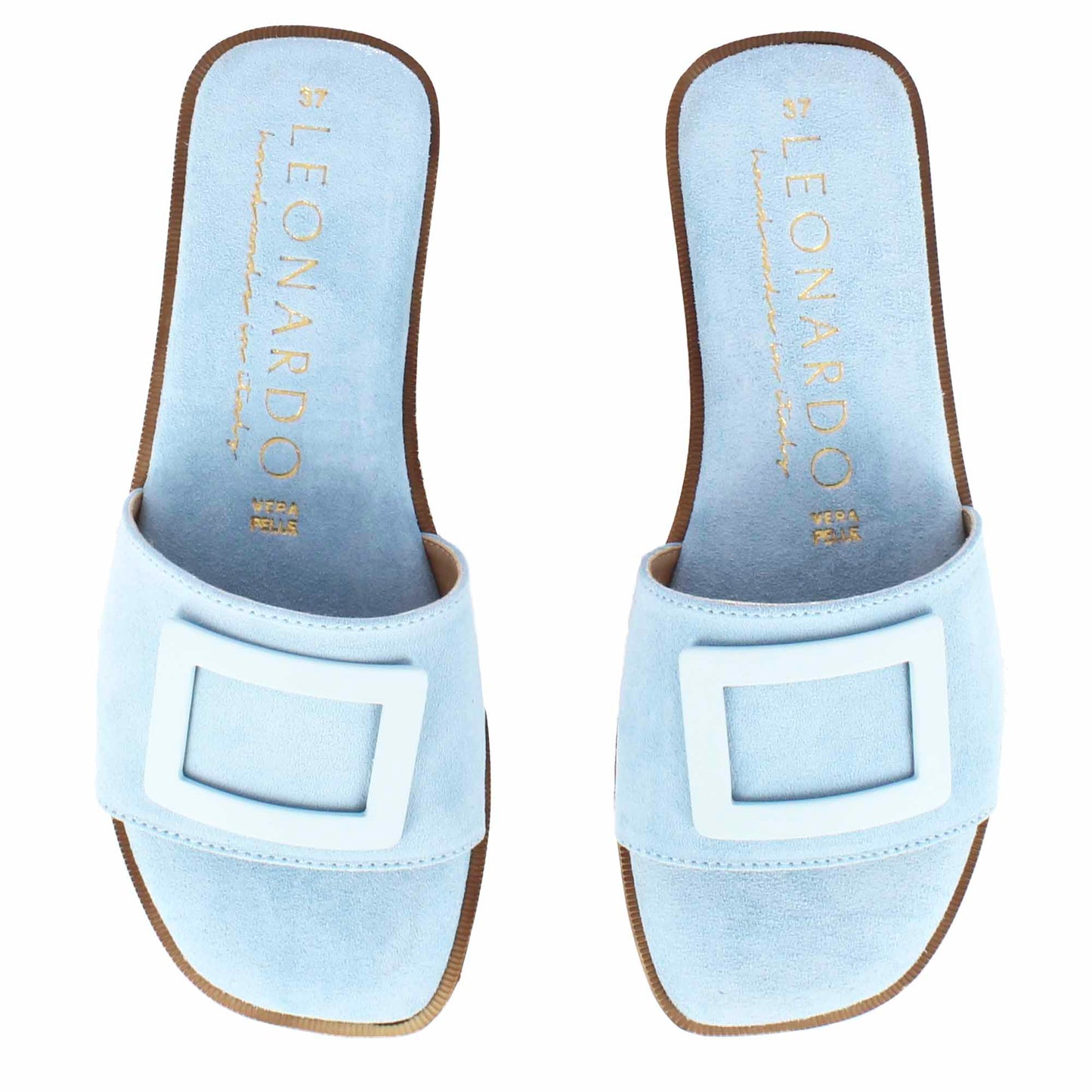 Women's suede slippers with band