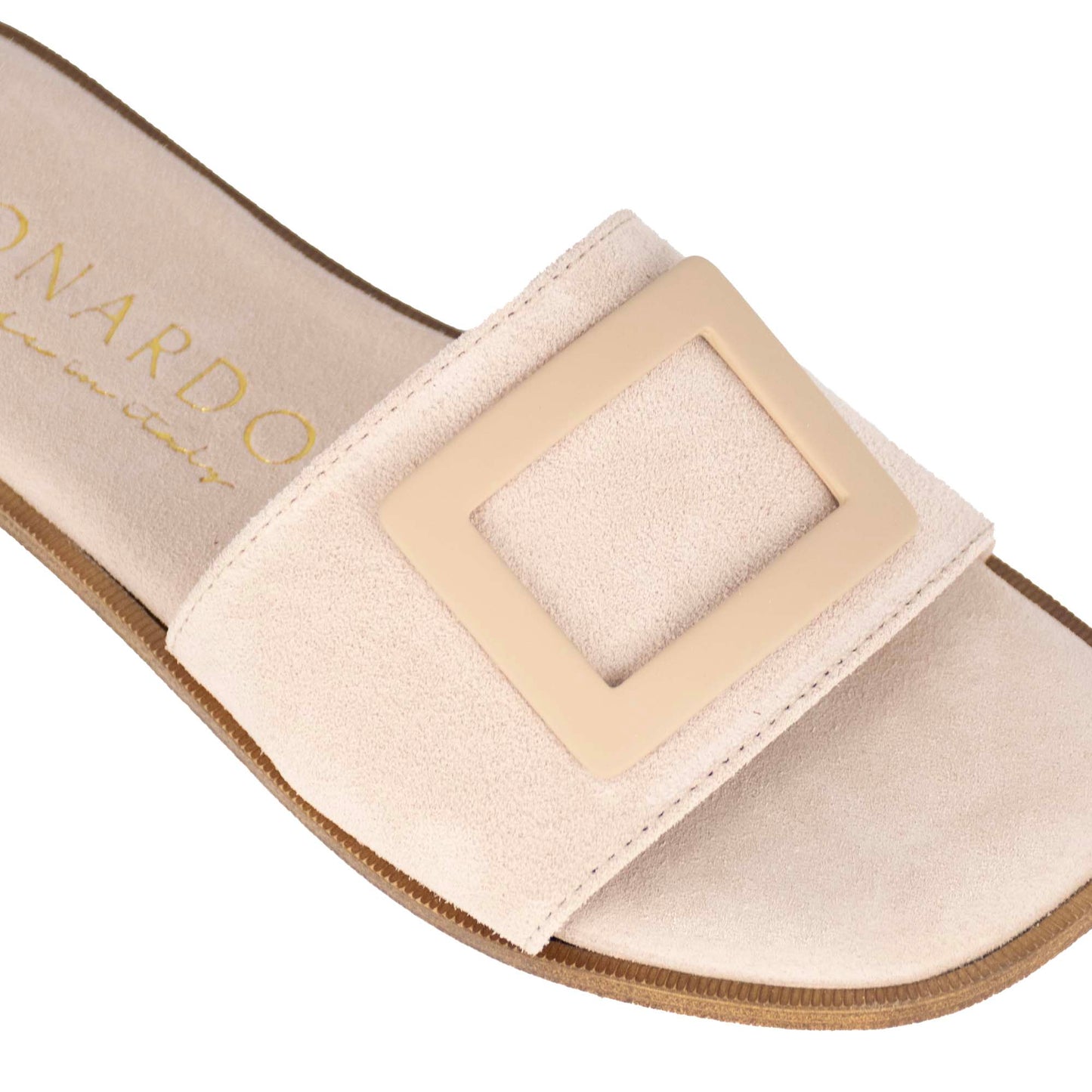 Women's suede slippers with band