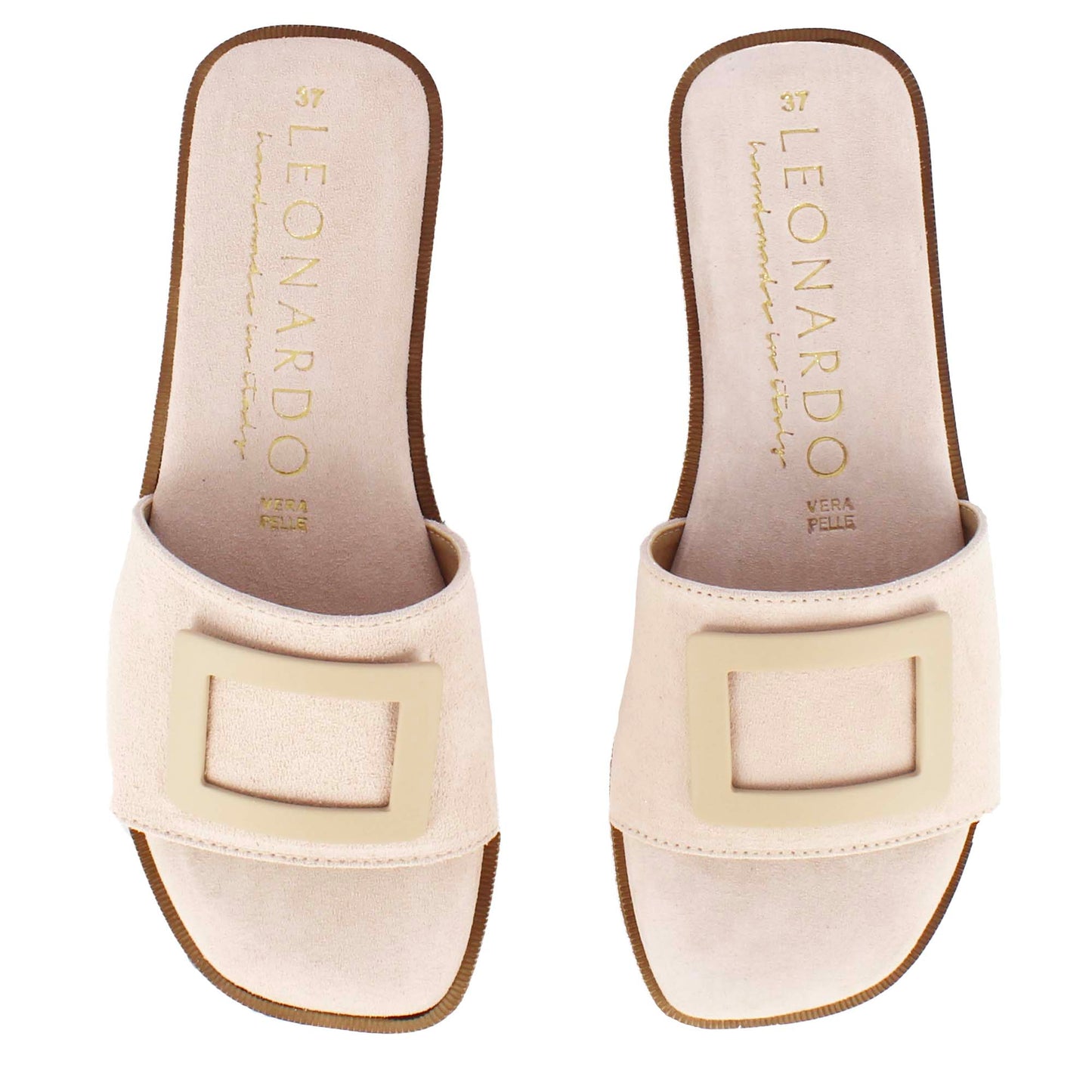 Women's suede slippers with band