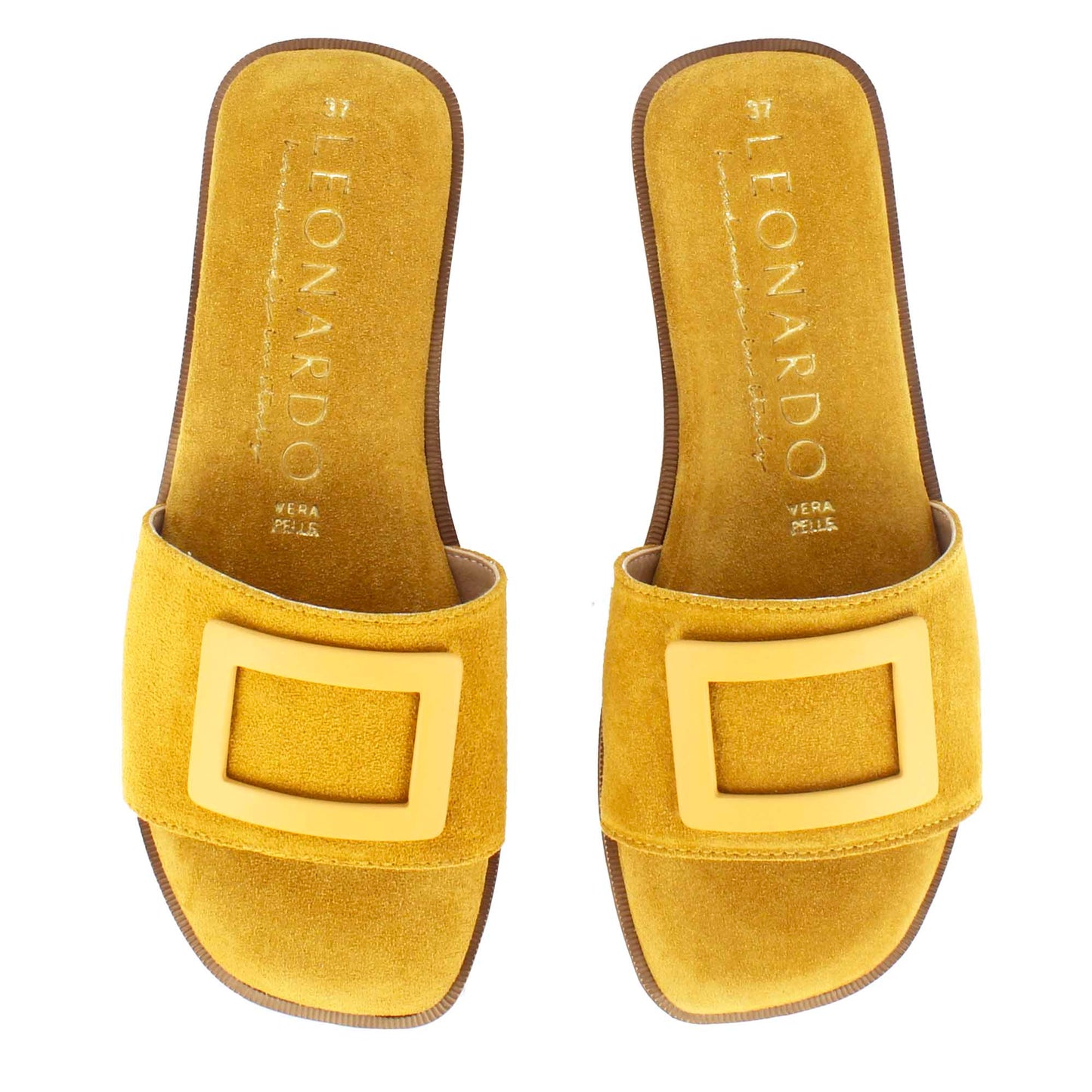 Women's suede slippers with band