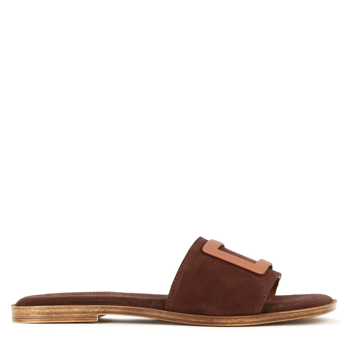 Women's suede slippers with band