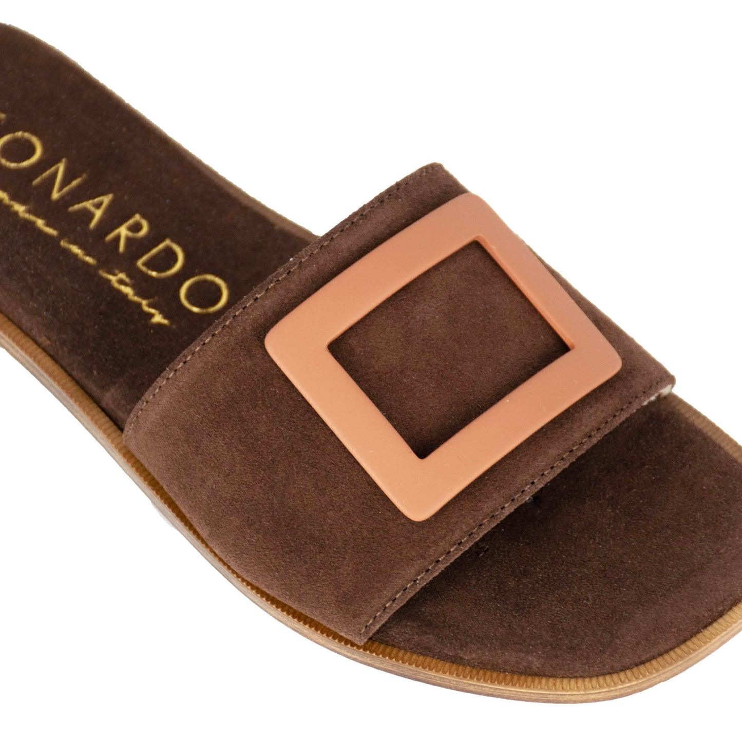 Women's suede slippers with band