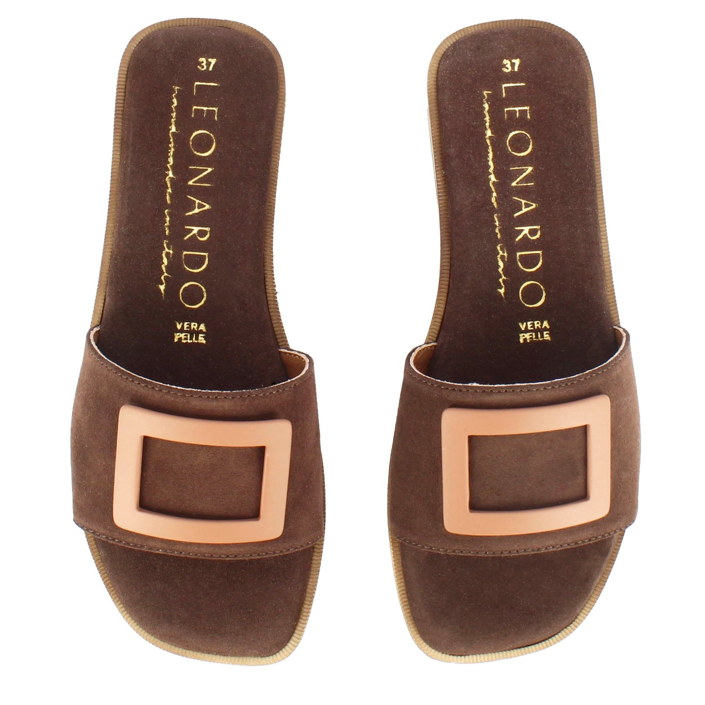 Women's suede slippers with band