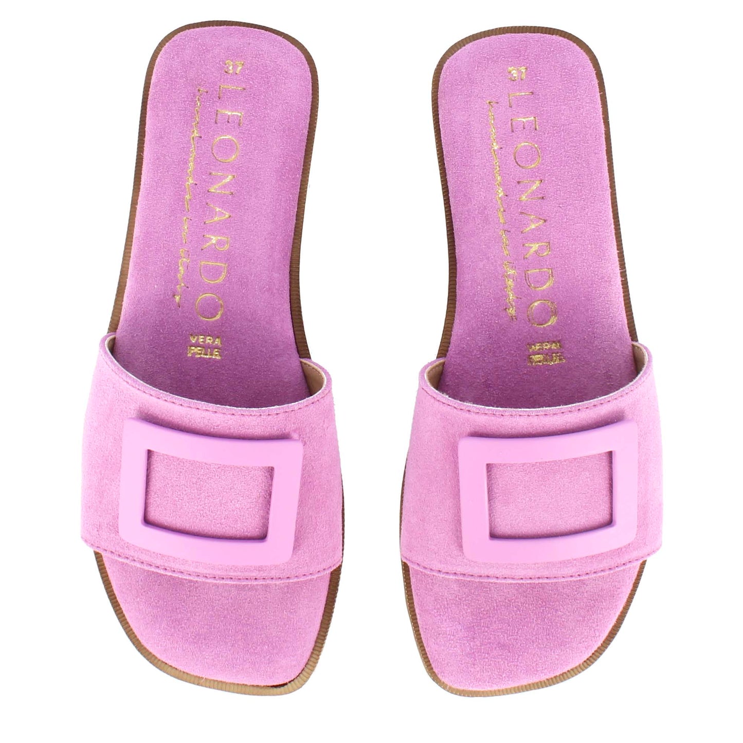 Women's suede slippers with band