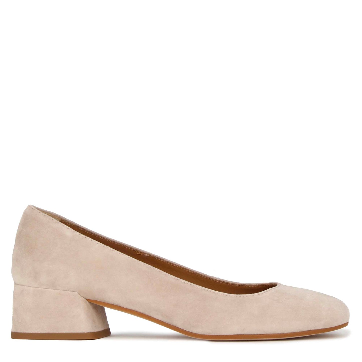 Décolleté classica da donna in pelle scamosciata punta tonda