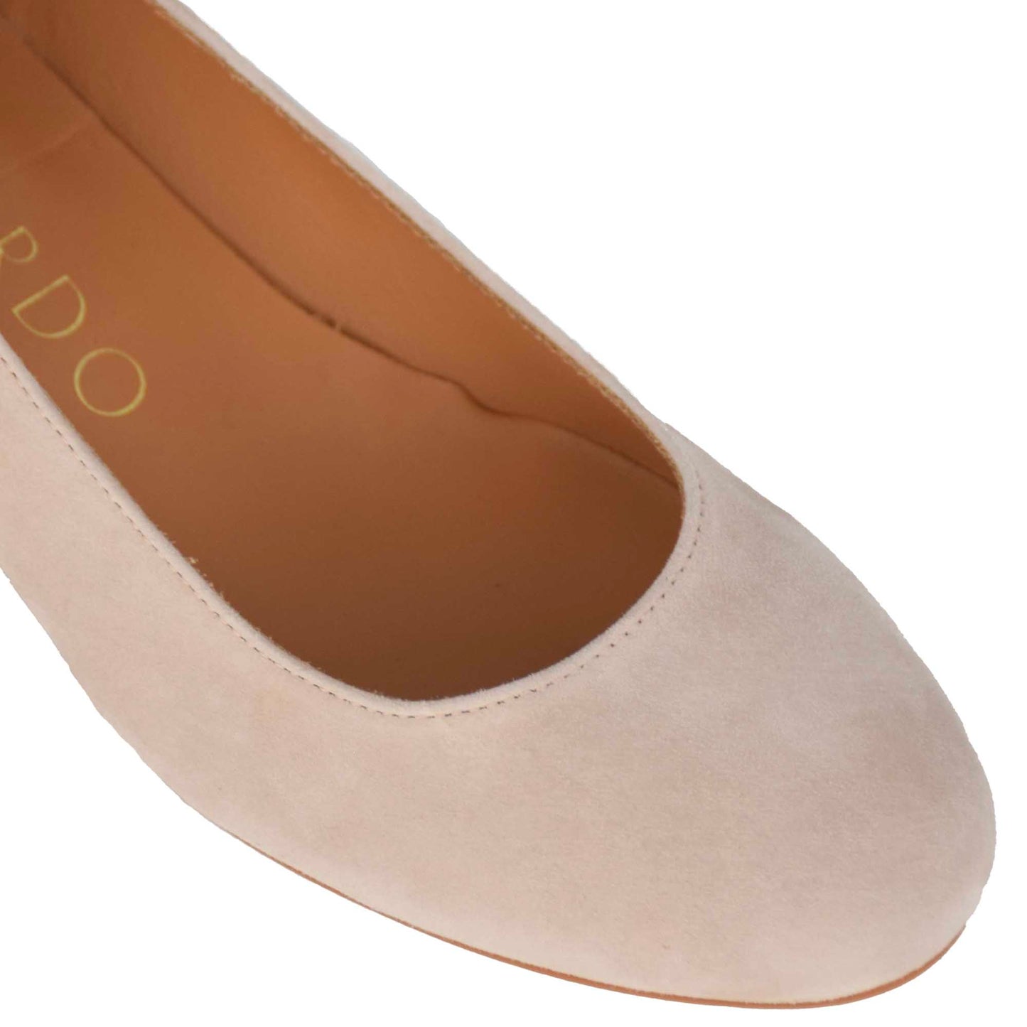 Décolleté classica da donna in pelle scamosciata punta tonda