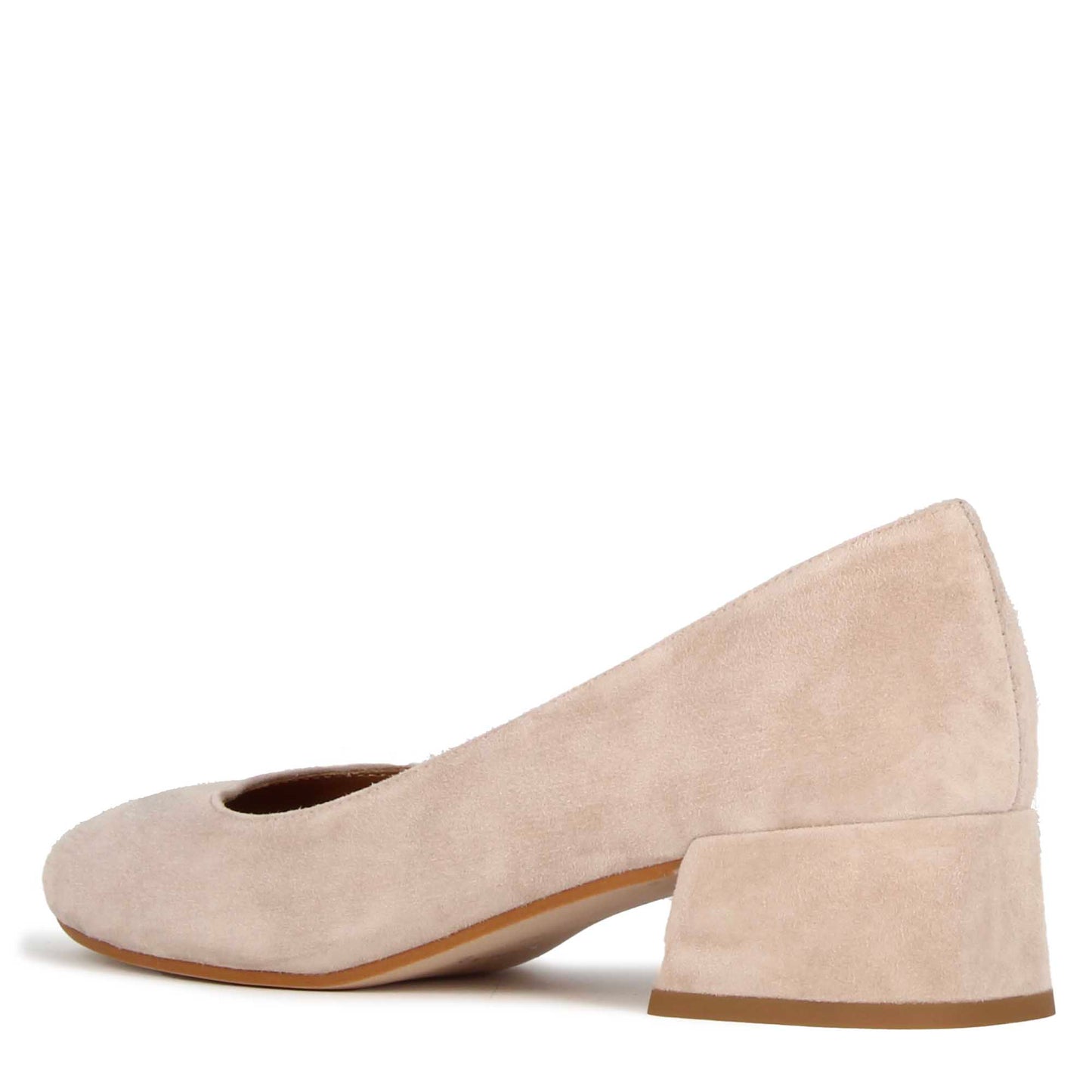 Décolleté classica da donna in pelle scamosciata punta tonda