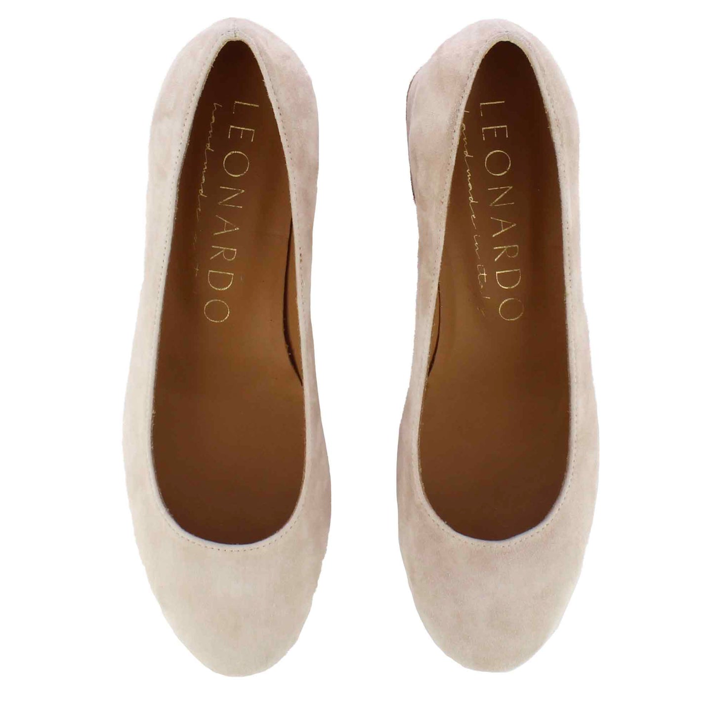 Décolleté classica da donna in pelle scamosciata punta tonda