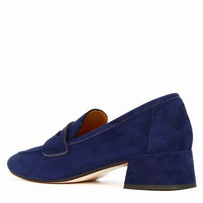 Décolleté college da donna in pelle scamosciata