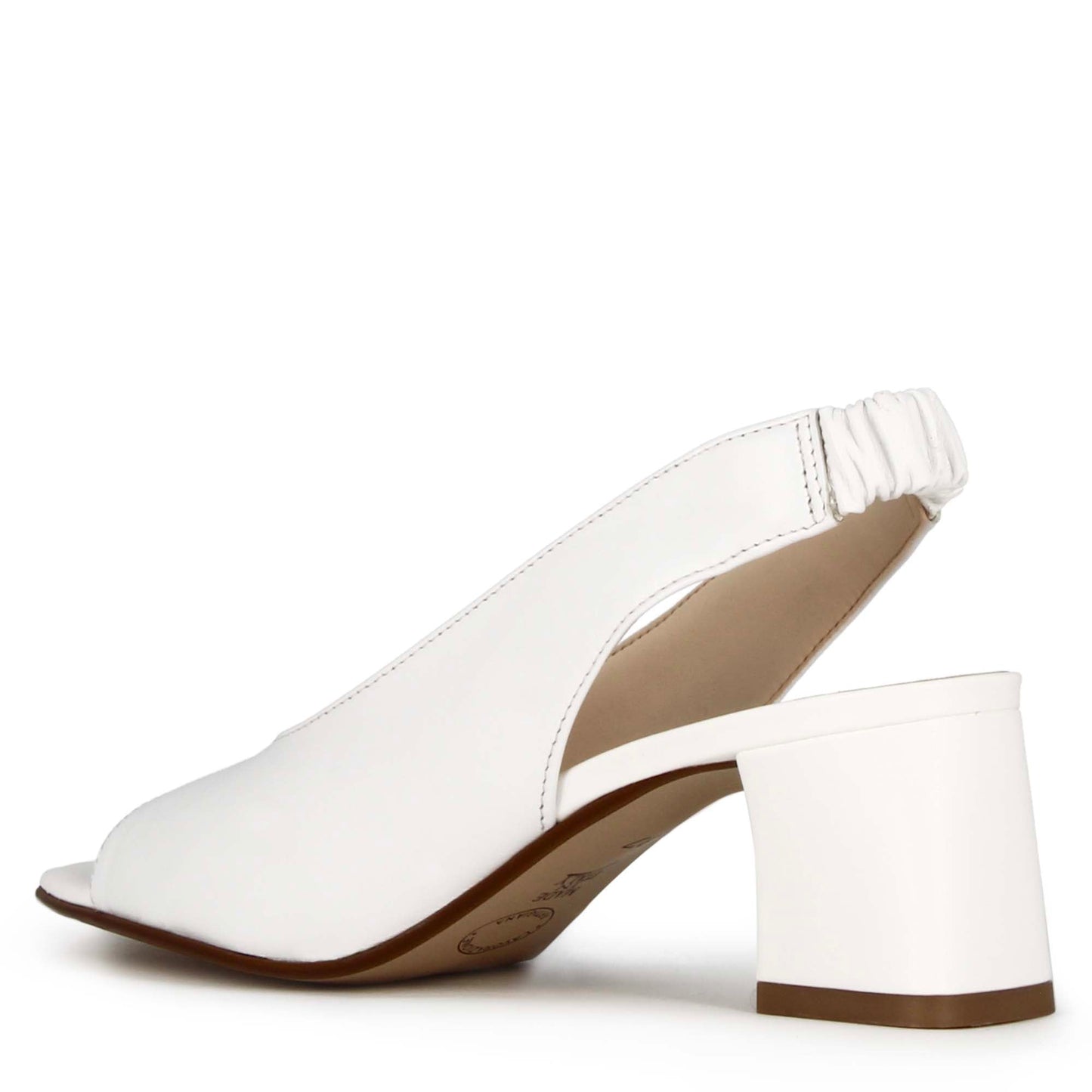 Women's Square Toe Leather Slingback Sandal