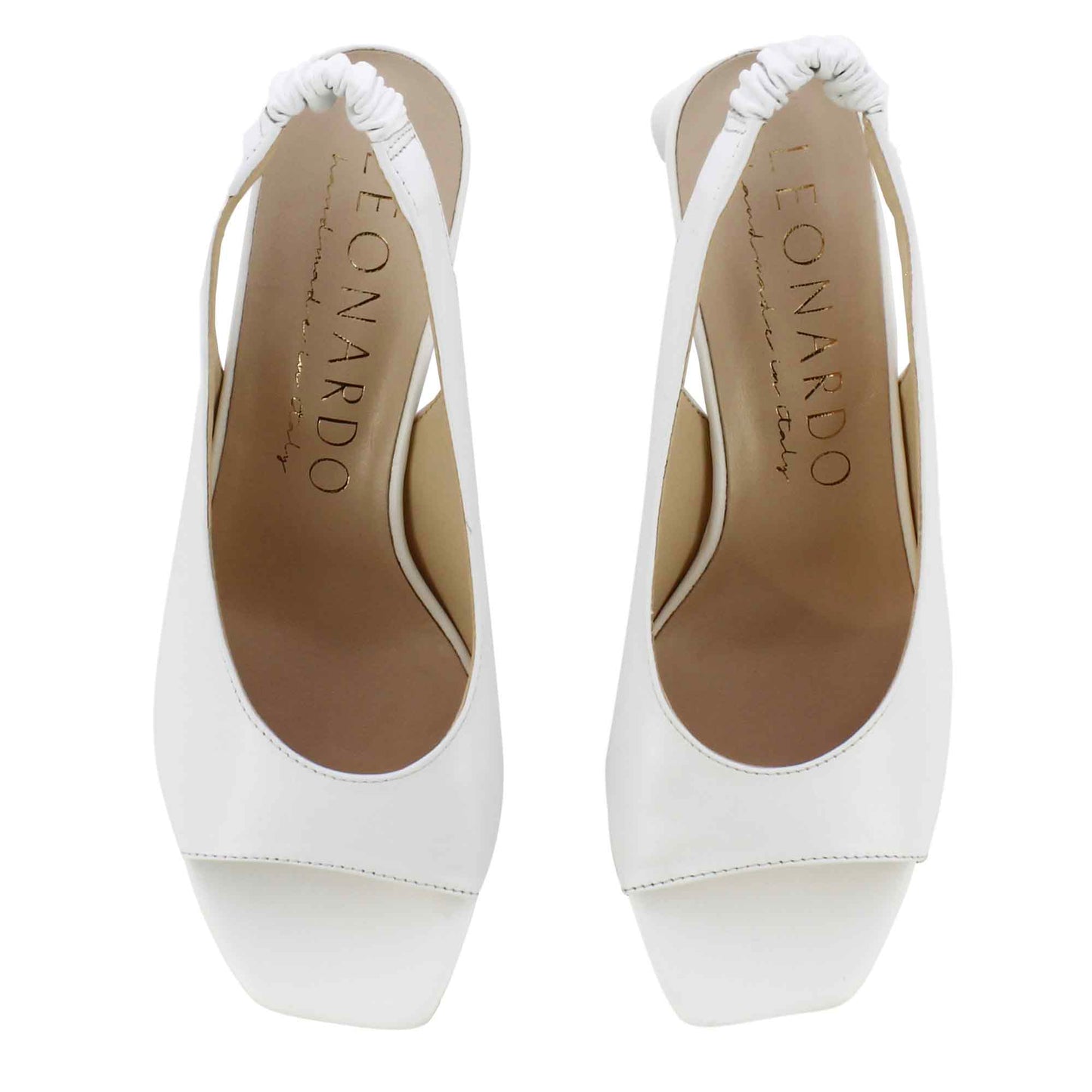 Women's Square Toe Leather Slingback Sandal