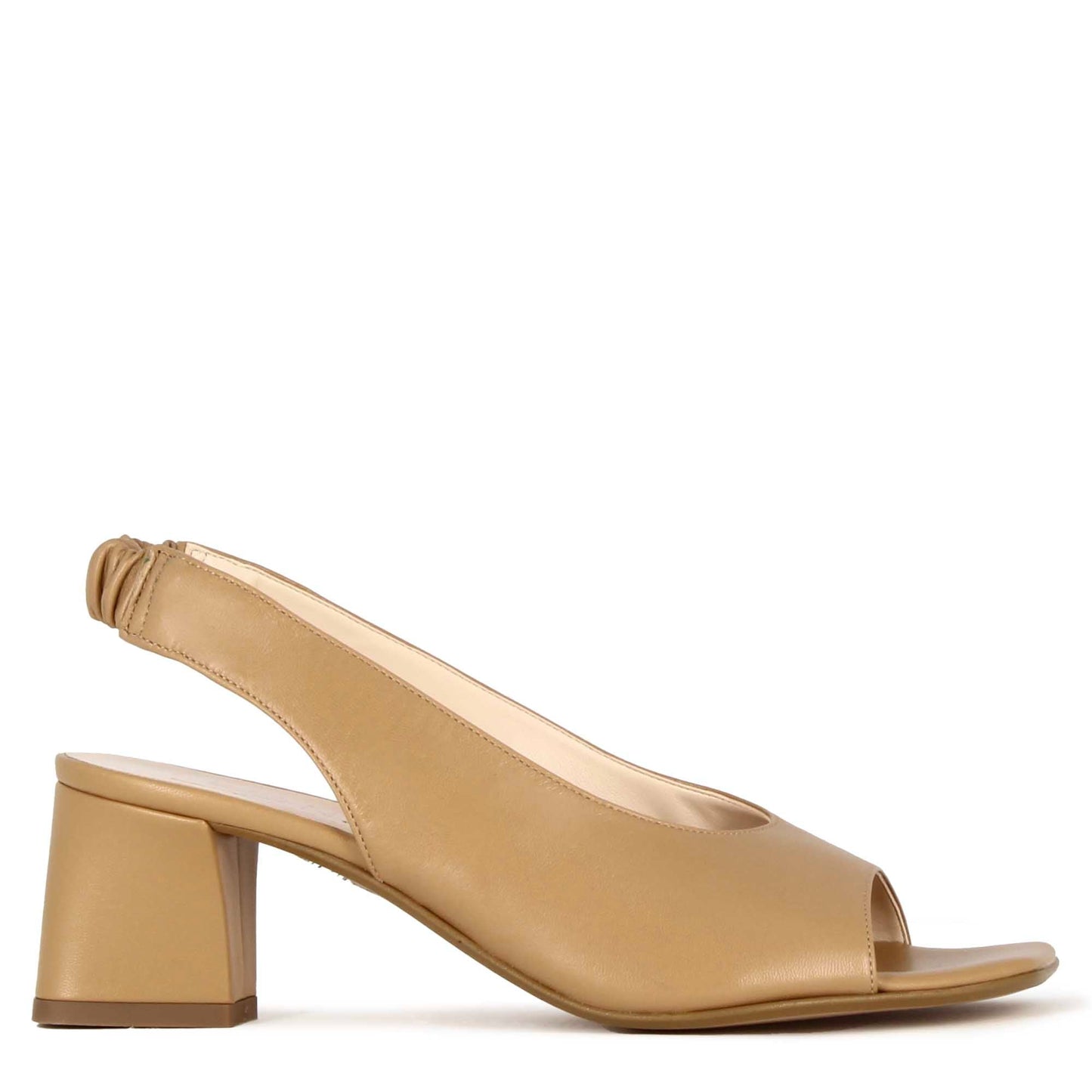 Women's Square Toe Leather Slingback Sandal