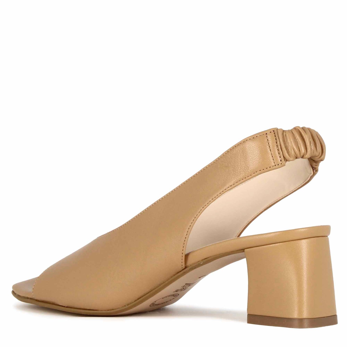 Women's Square Toe Leather Slingback Sandal