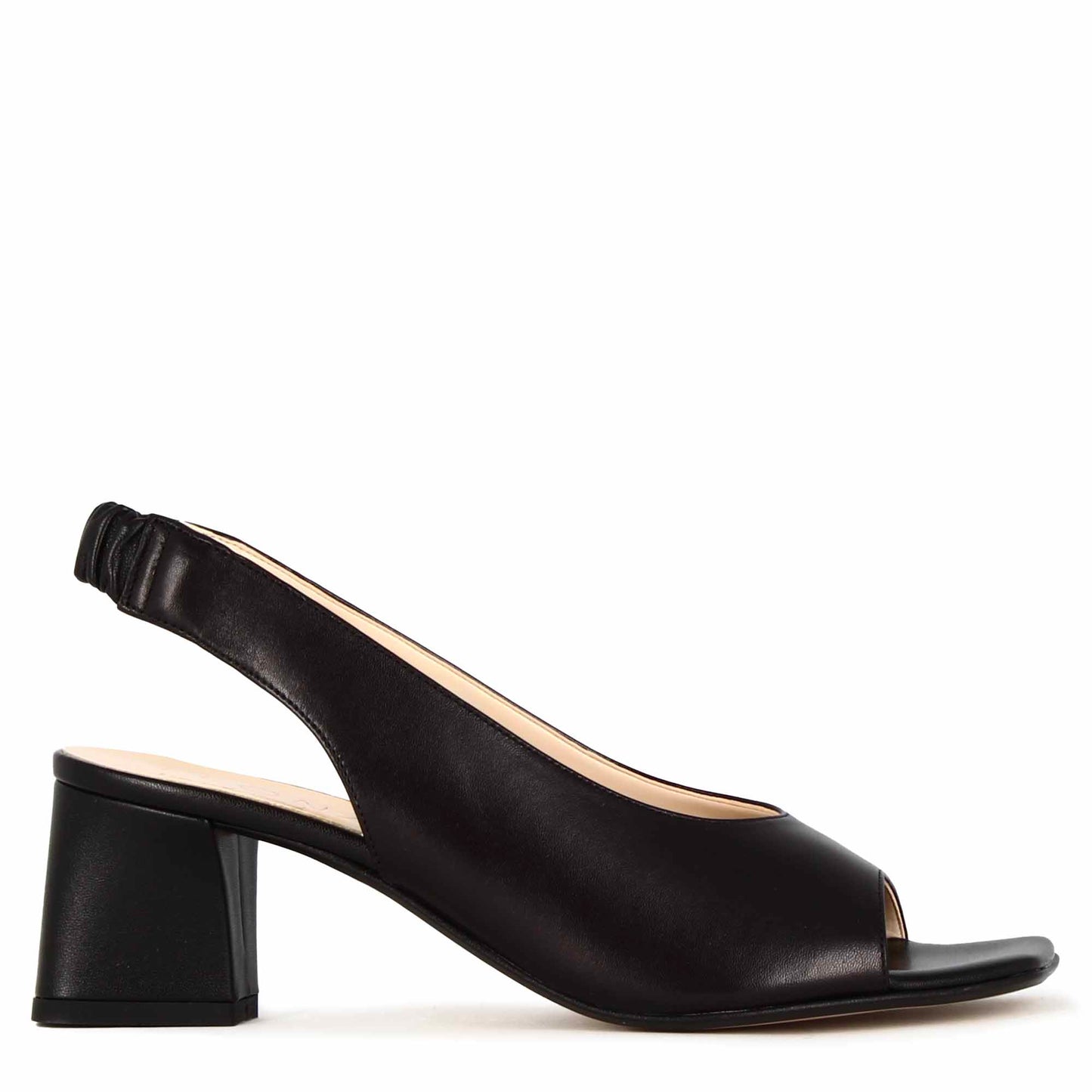 Women's Square Toe Leather Slingback Sandal