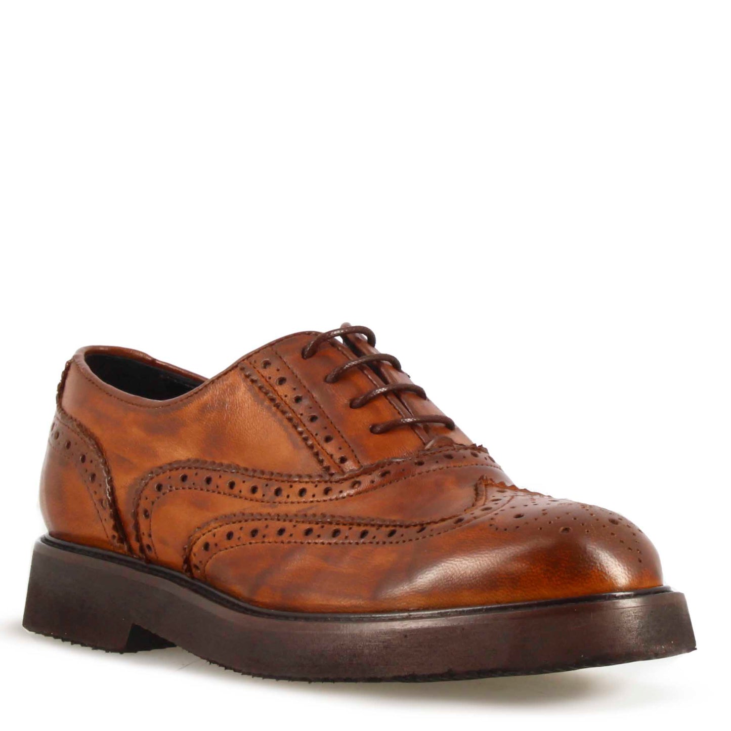 Women's leather brogue oxford