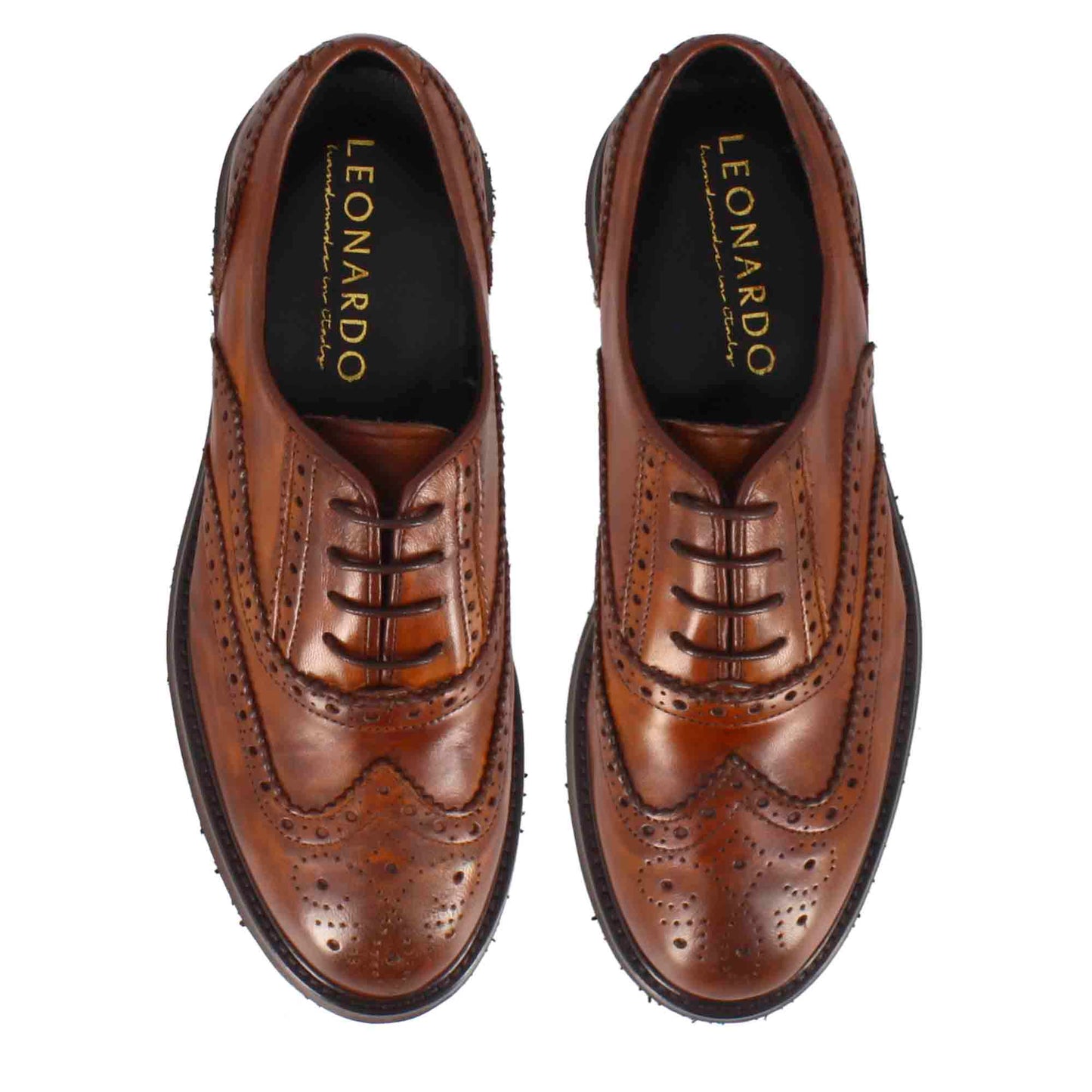 Women's leather brogue oxford