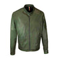 Men's Genova Jacket in Green Vegetable Tanned Leather