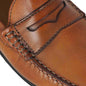 Men's casual leather loafer with rubber sole