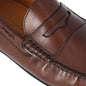 Men's casual leather loafer with rubber sole