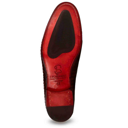 Mocassino classico da uomo in pelle intrecciata