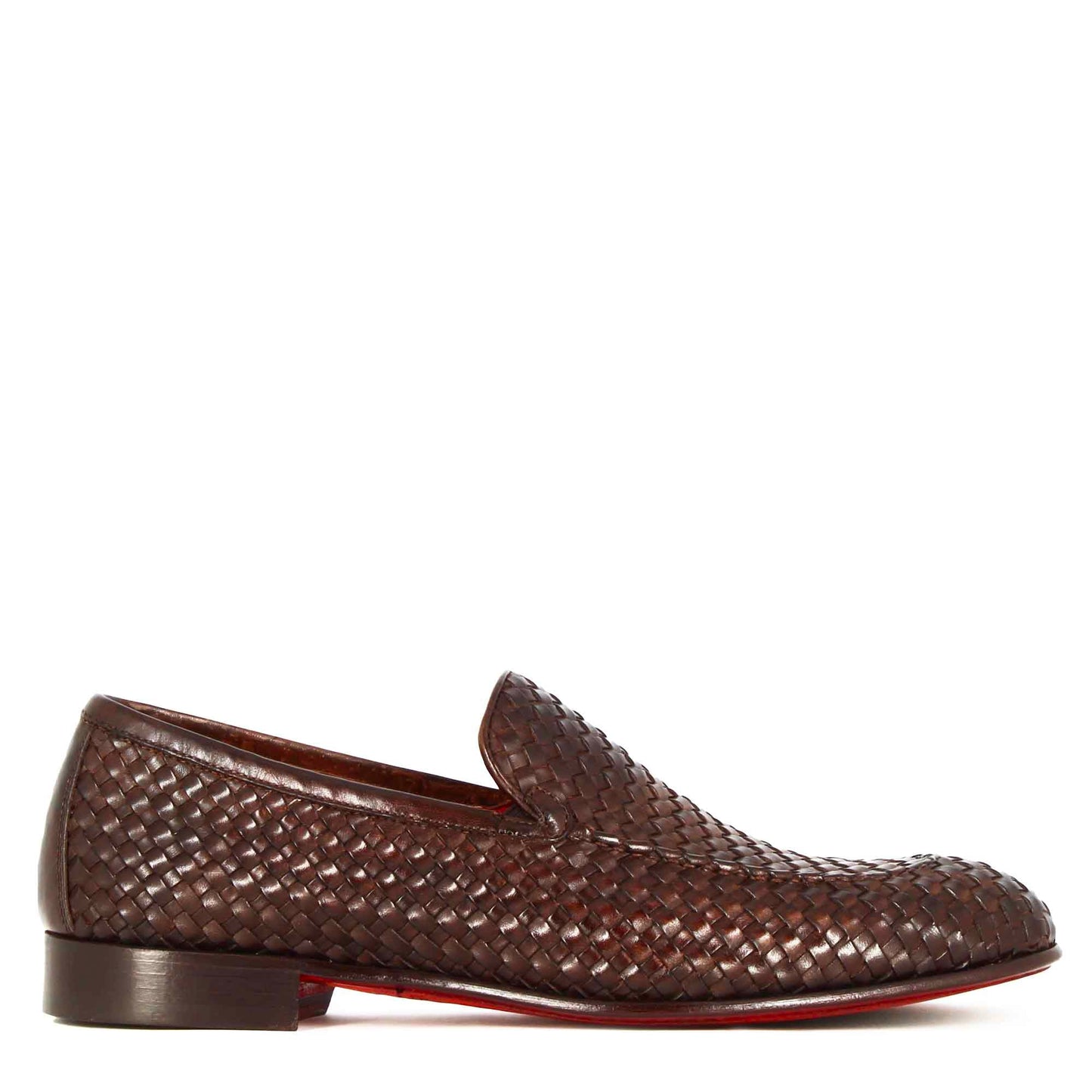 Mocassino classico da uomo in pelle intrecciata