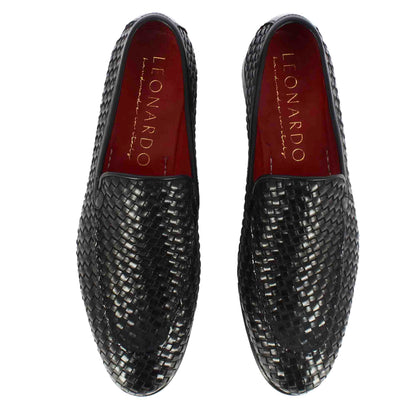 Men's Classic Moccasin in Woven Leather