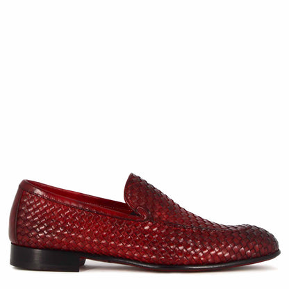 Men's Classic Moccasin in Woven Leather