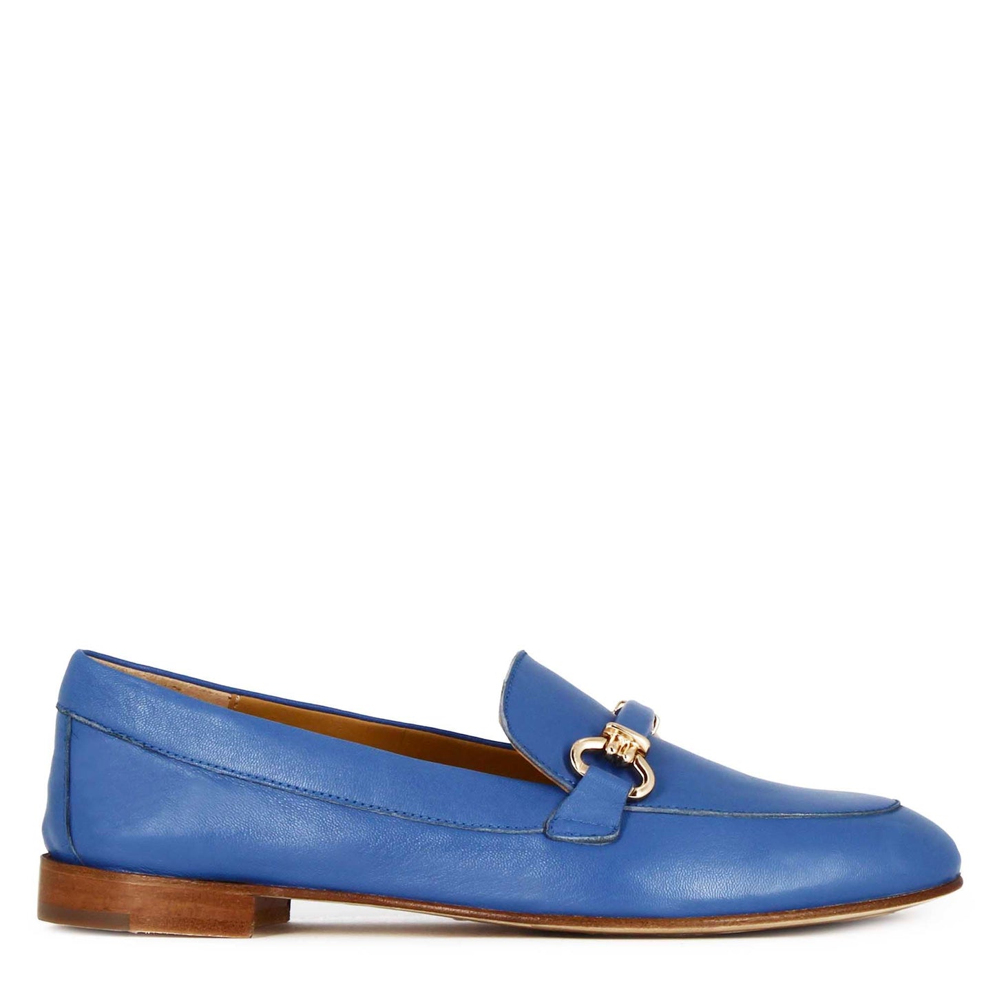 Women's Loafer with Clamp and Buckle in Leather