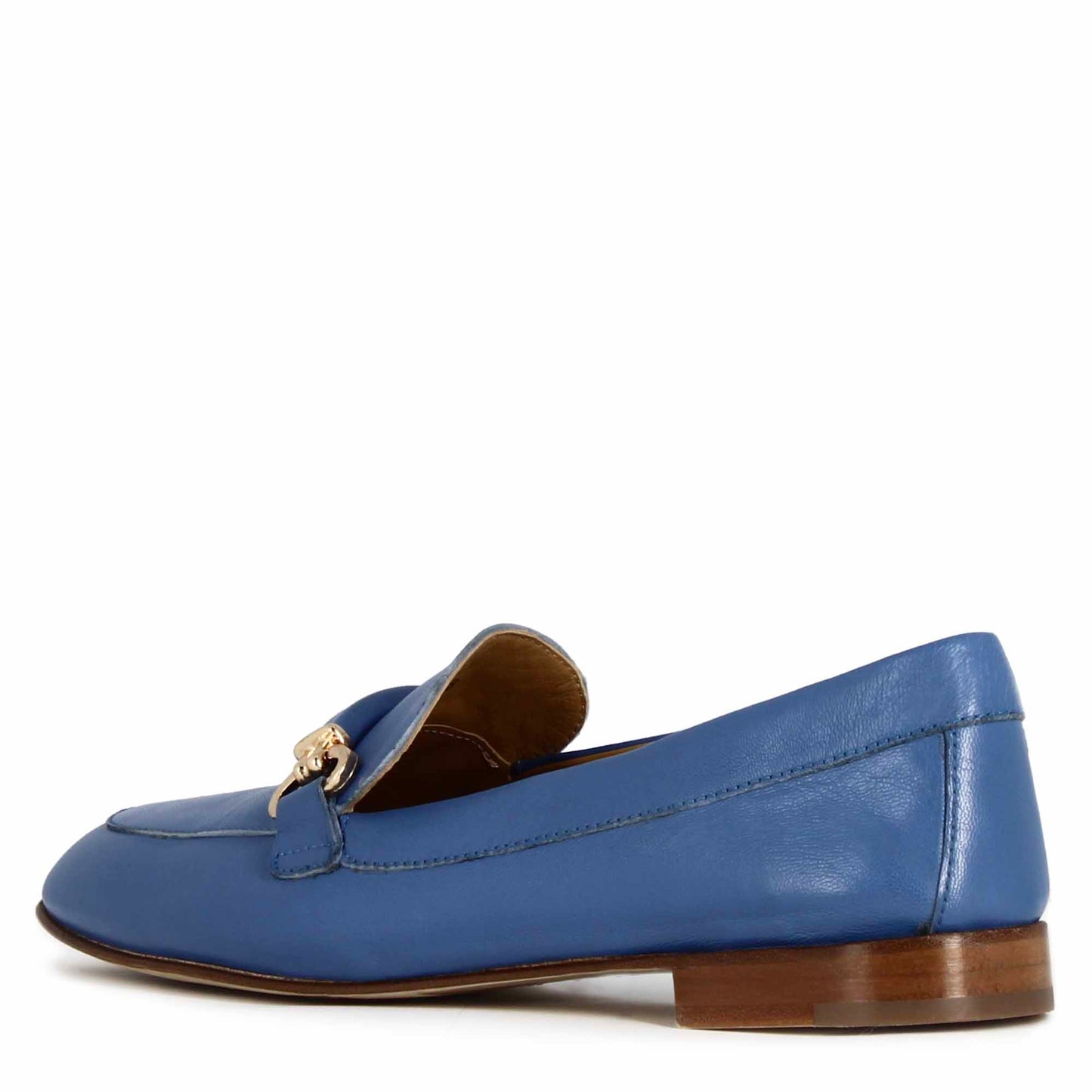 Women's Loafer with Clamp and Buckle in Leather