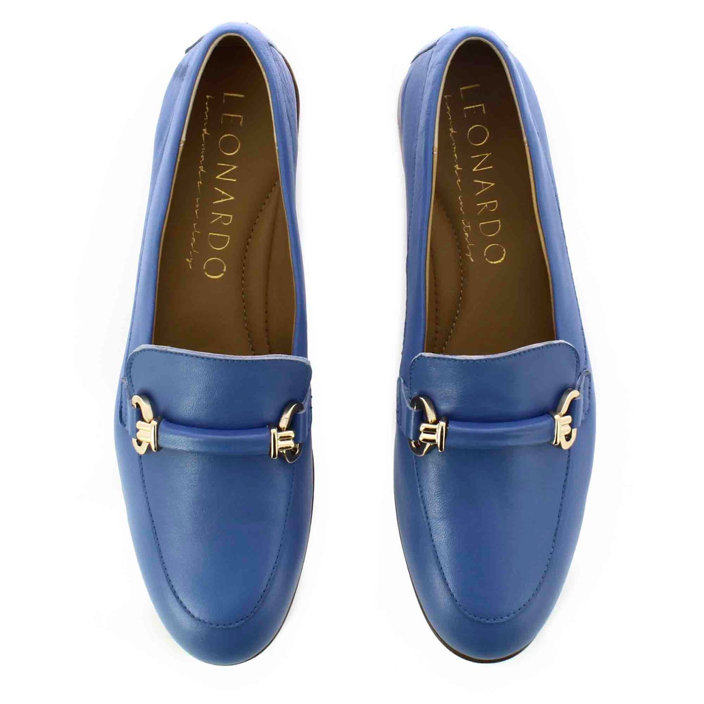 Women's Loafer with Clamp and Buckle in Leather