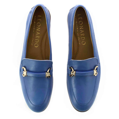 Women's Loafer with Clamp and Buckle in Leather