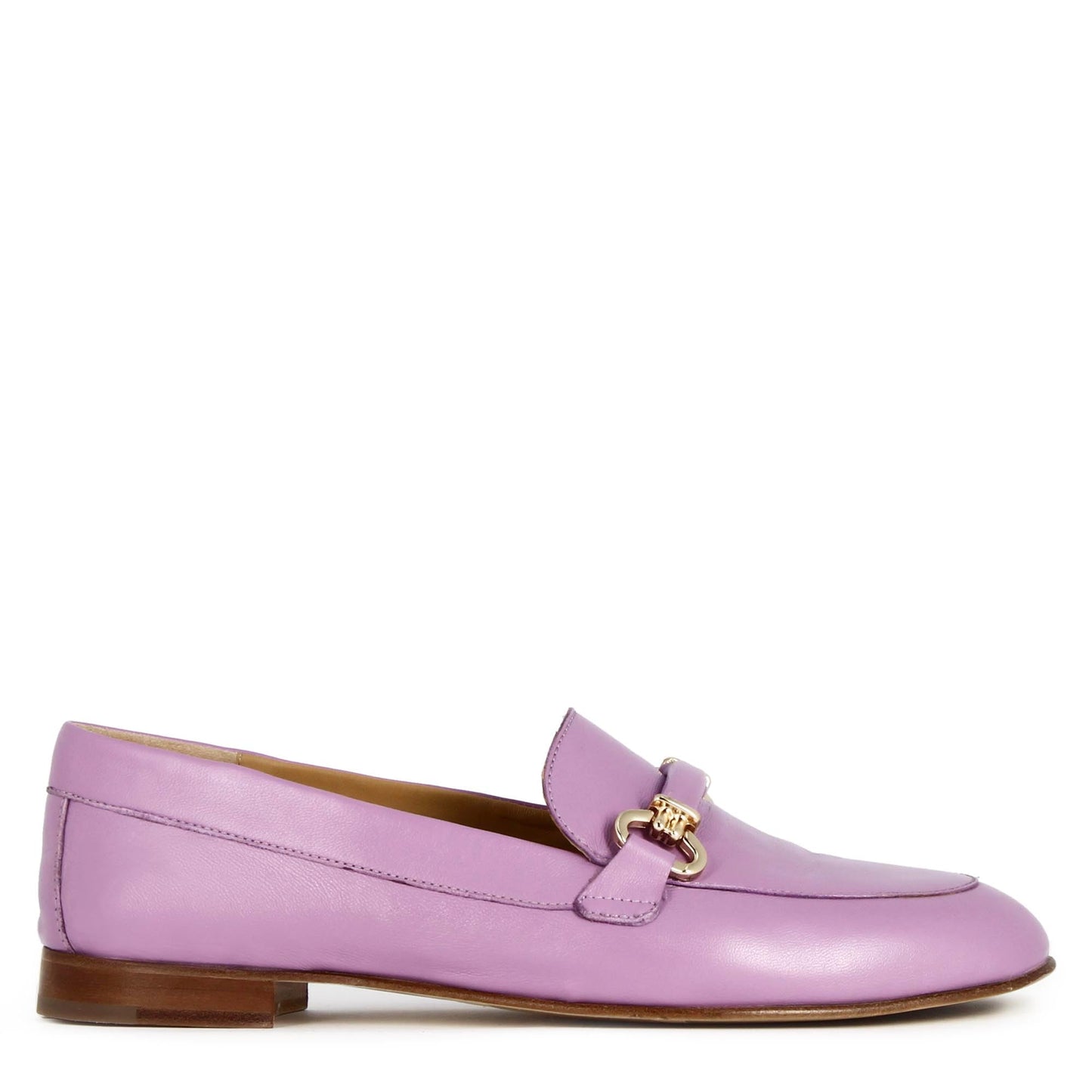 Women's Loafer with Clamp and Buckle in Leather