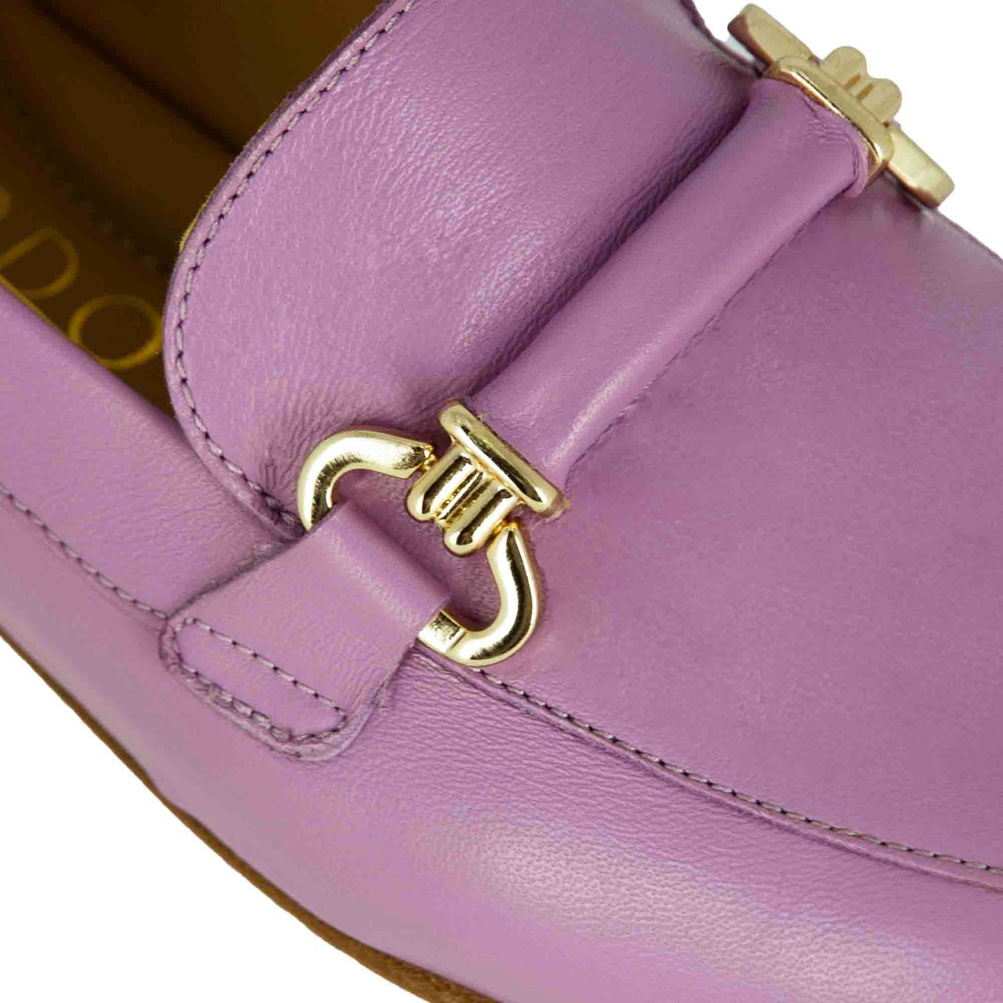 Women's Loafer with Clamp and Buckle in Leather