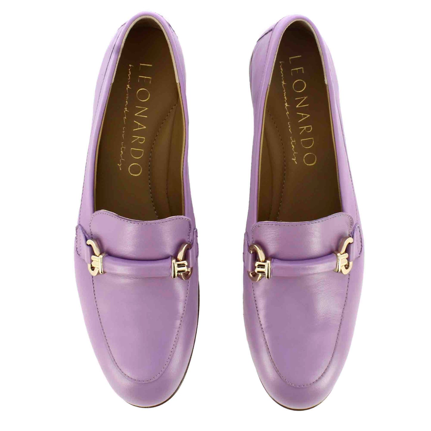 Women's Loafer with Clamp and Buckle in Leather