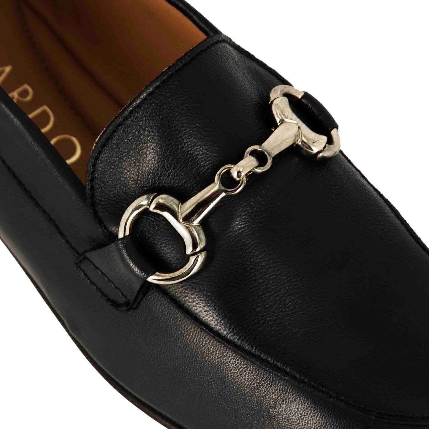 Mocassino classico da donna con morsetto in pelle