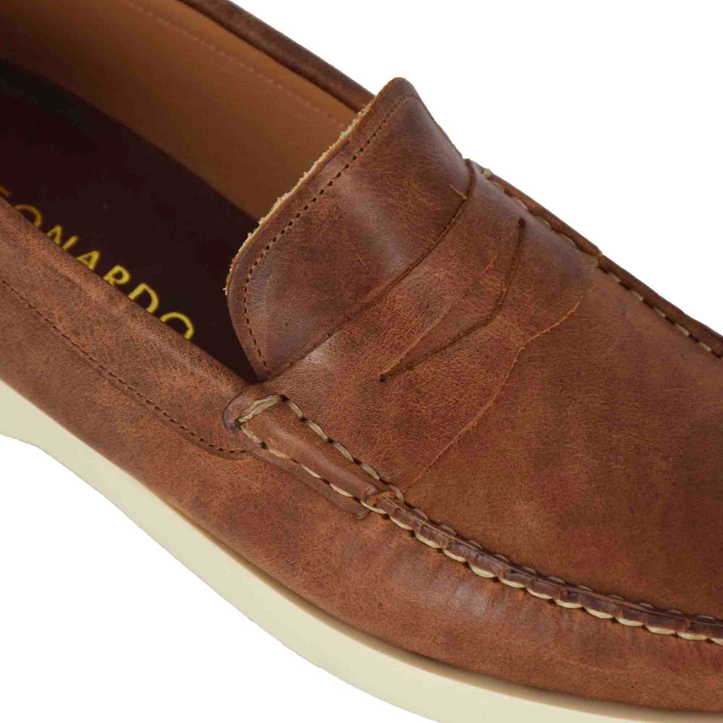 Mocassino da uomo casual da barca in pelle