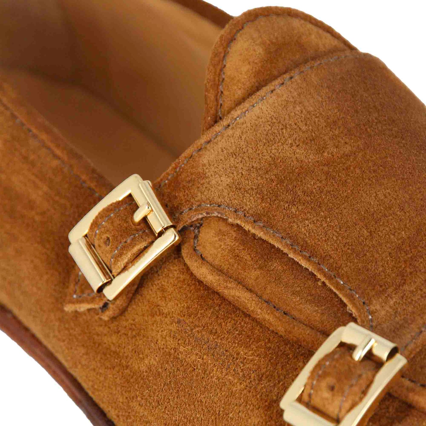 Men's Suede Double Buckle Loafer