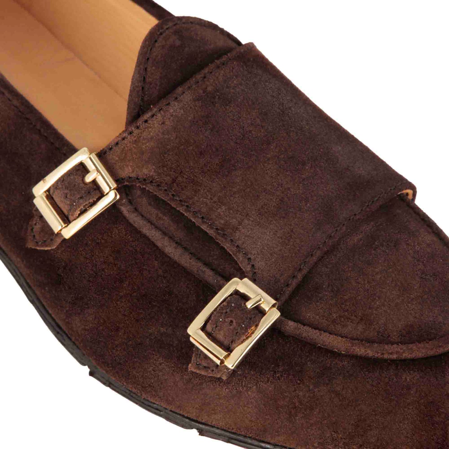 Men's Suede Double Buckle Loafer