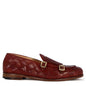 Handcrafted Woven Leather Men's Moccasin with Double Buckle