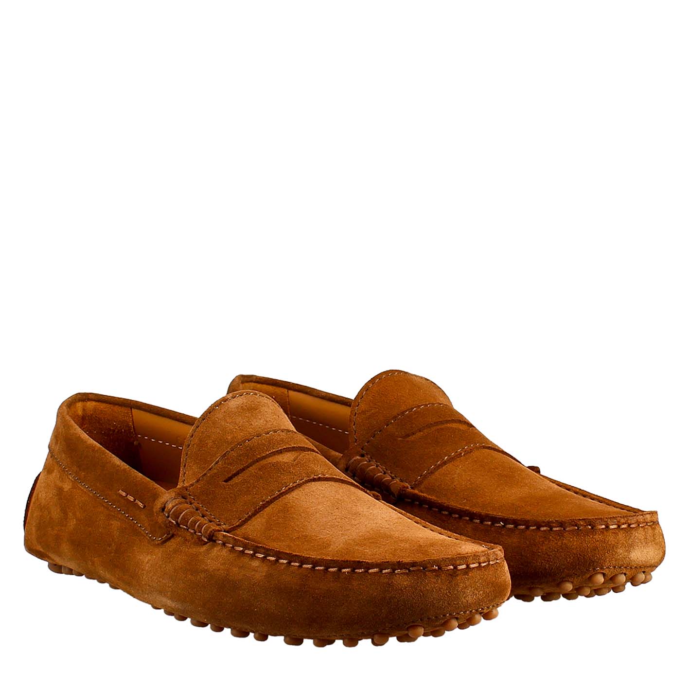 Carshoe handmade suede leather moccasins for men