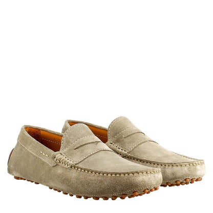 Carshoe handmade suede leather moccasins for men