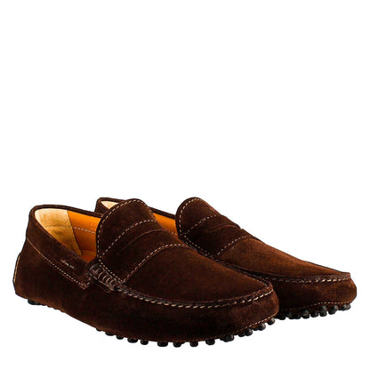 Carshoe handmade suede leather moccasins for men