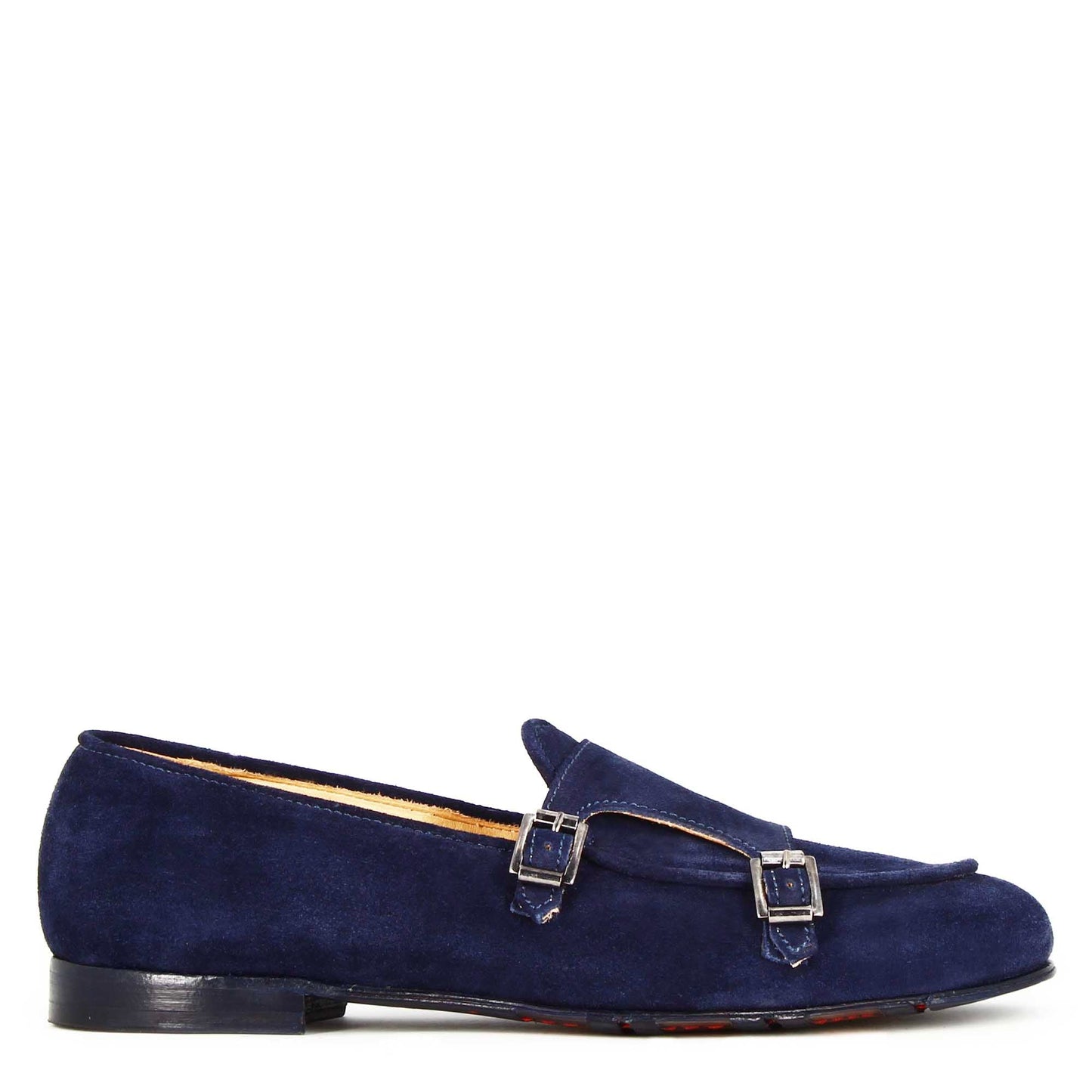 Men's Suede Double Buckle Loafer