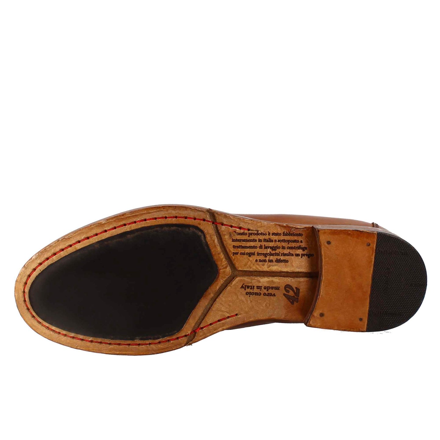 Handmade men's leather moccasin