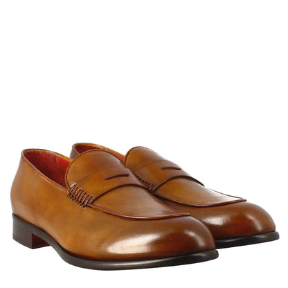 Elegant men's loafer in grain leather