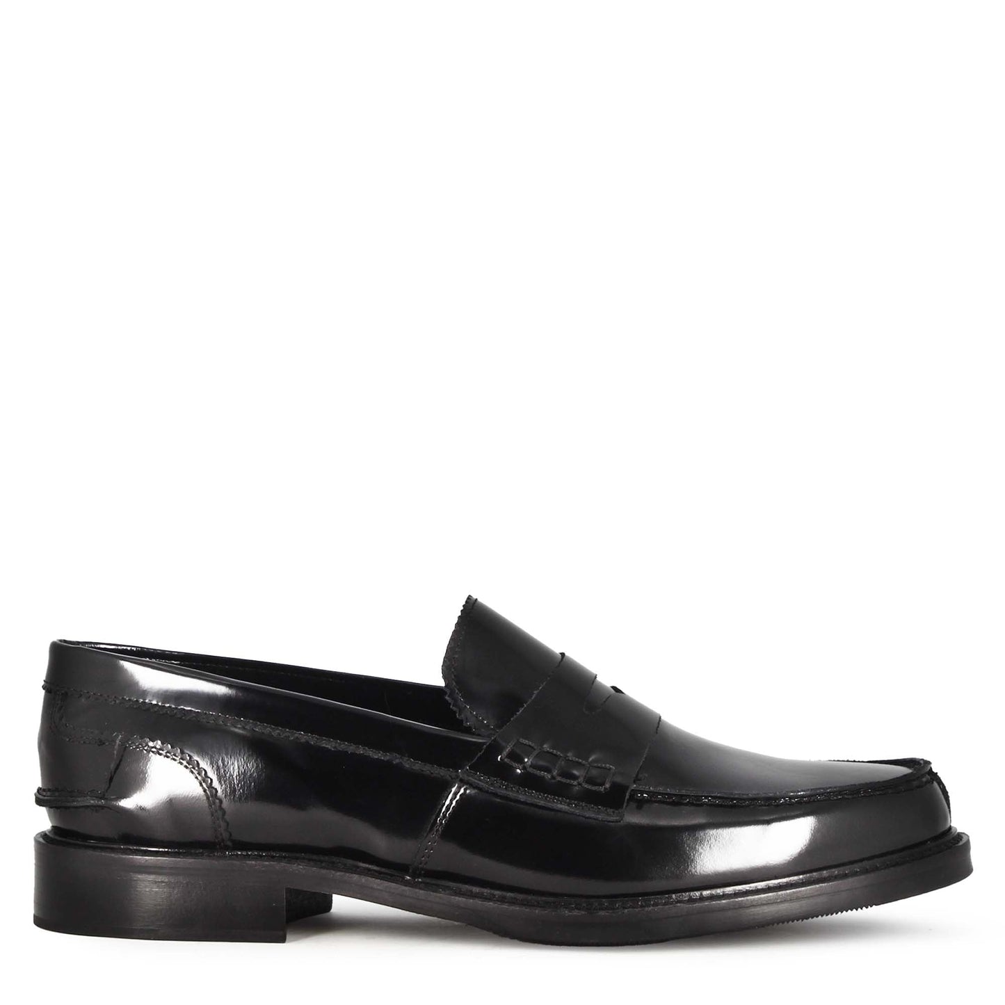 Mocassino classico da uomo in pelle lucida colore nero