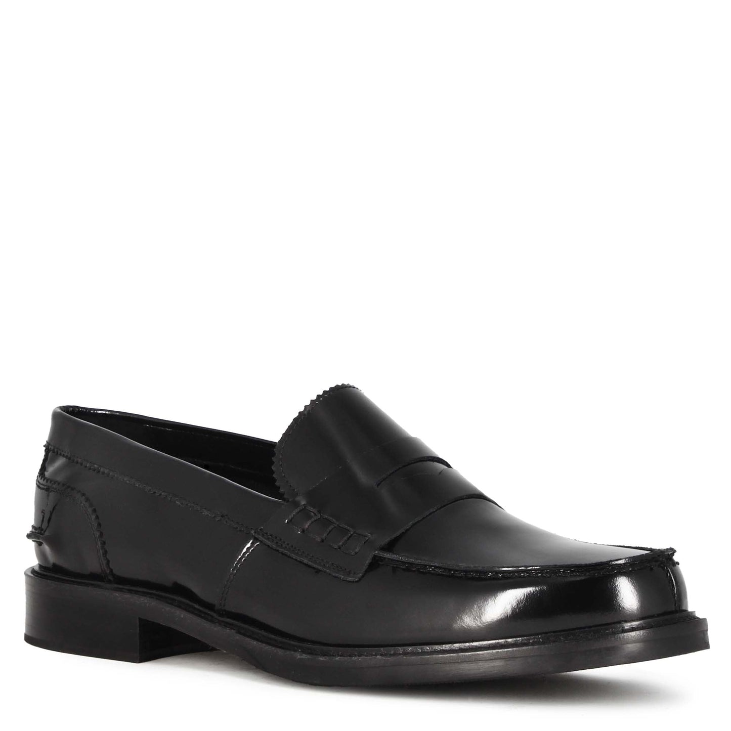 Mocassino classico da uomo in pelle lucida colore nero